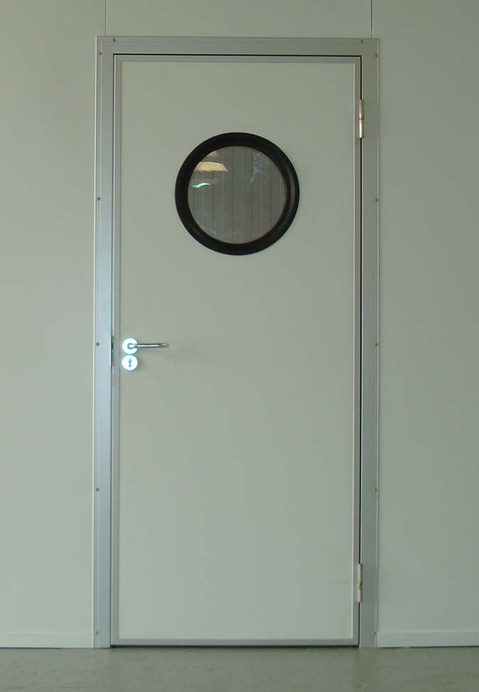 personnel door with round vision panel